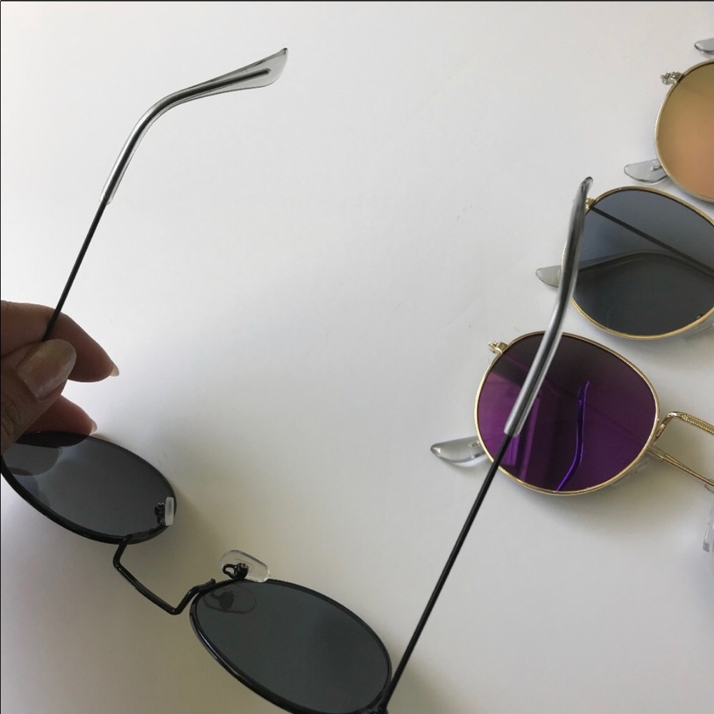 RETRO ROUND COLORED AVATAR SUNGLASSES - Picture 3 of 8